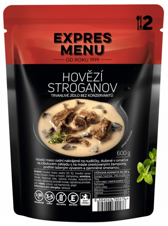Hovězí Stroganov bez lepku 600 g Expres Menu